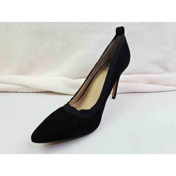 Vince Camuto Sz 10M Womens Black Suede Leather Harinta Slip On Pointed Toe Pumps - Picture 1 of 13